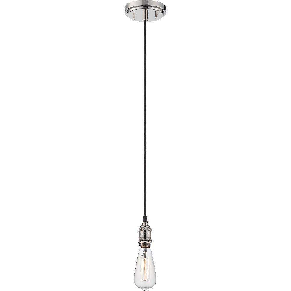 nuvo lighting Vintage 1 Light 5 inch Polished Nickel Pendant Ceiling Light
