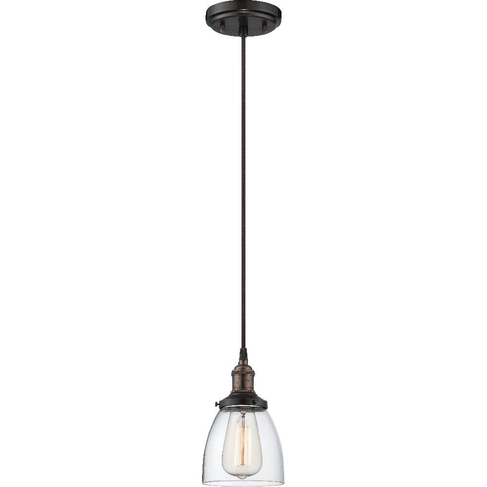 nuvo lighting Vintage 1 Light 5 inch Rustic Bronze Pendant Ceiling Light