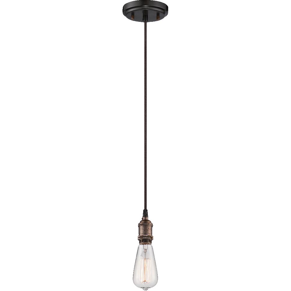 nuvo lighting Vintage 1 Light 5 inch Rustic Bronze Pendant Ceiling Light