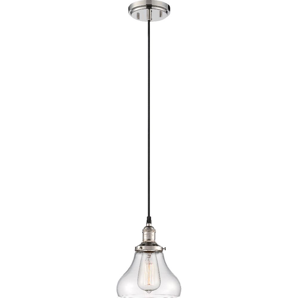 nuvo lighting Vintage 1 Light 7 inch Polished Nickel Pendant Ceiling Light