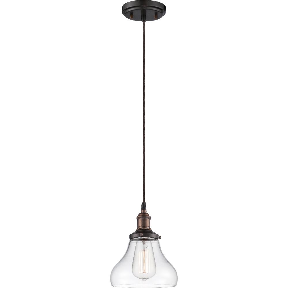 nuvo lighting Vintage 1 Light 7 inch Rustic Bronze Pendant Ceiling Light