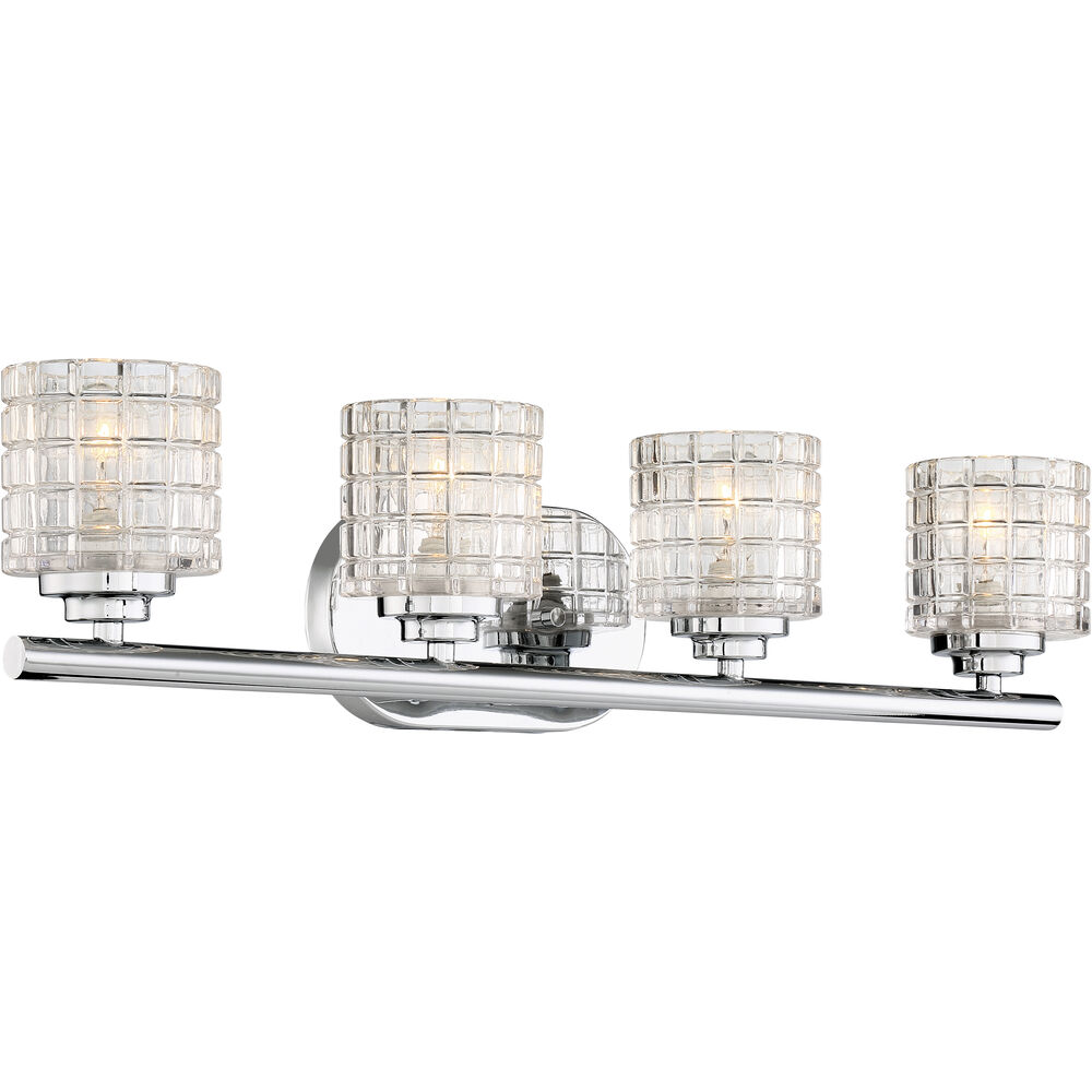 Nuvo Lighting Votive 4 Light 25 Inch Polished Nickel Vanity Light Wall Light