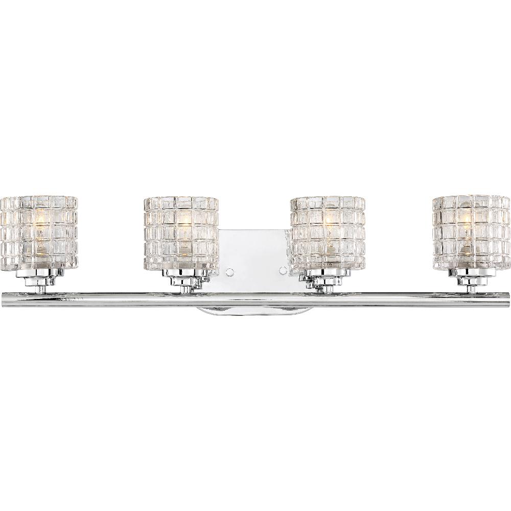 nuvo lighting Votive 4 Light 25 inch Polished Nickel Vanity Light Wall Light