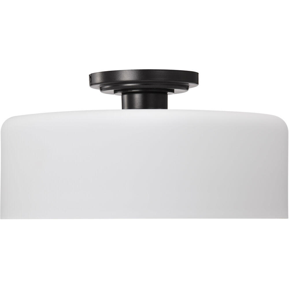 Nuvo Lighting Warren 13.13 Inch Gun Metal Semi Flush Mount Ceiling Light