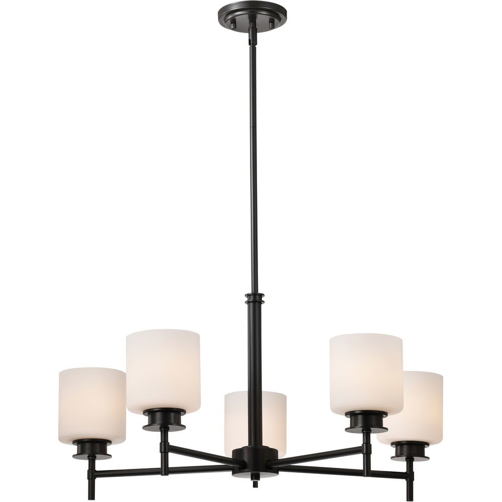 Nuvo Lighting Warren 5 Light 28 Inch Gun Metal Chandelier Ceiling Light