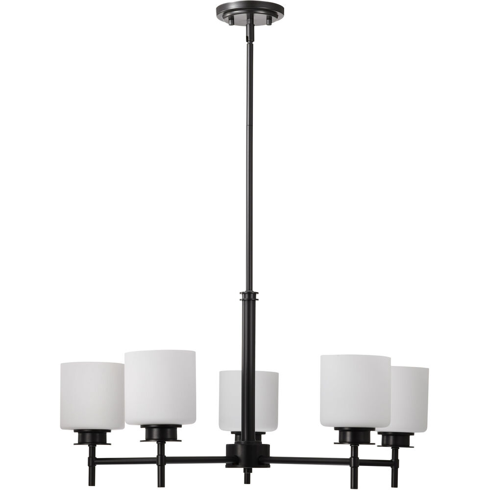 Nuvo Lighting Warren 5 Light 28 Inch Gun Metal Chandelier Ceiling Light