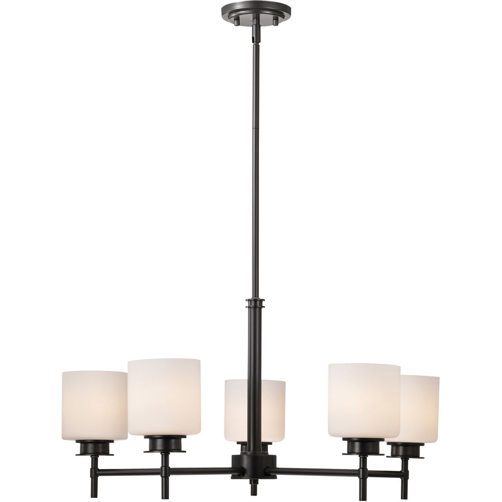 Nuvo Lighting Warren 5 Light 28 Inch Gun Metal Chandelier Ceiling Light