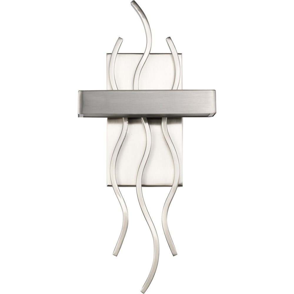 Nuvo Lighting Wave LED 7.88 Inch Brushed Nickel ADA Wall Sconce Wall Light