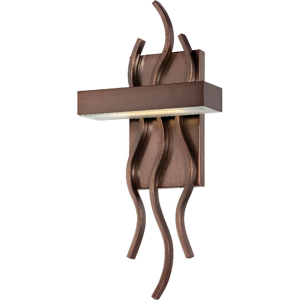 nuvo lighting Wave LED 7.88 inch Hazel Bronze ADA Wall Sconce Wall Light