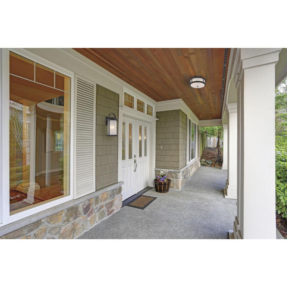 Nuvo Lighting Willis LED 18 Inch Textured Black And Antique White Outdoor Wall Light