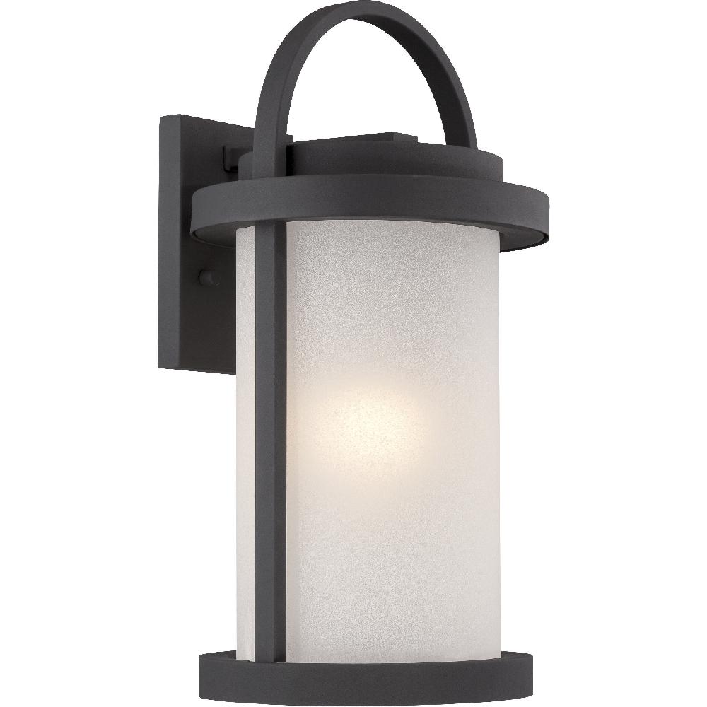 nuvo lighting Willis LED 18 inch Textured Black and Antique White Outdoor Wall Light