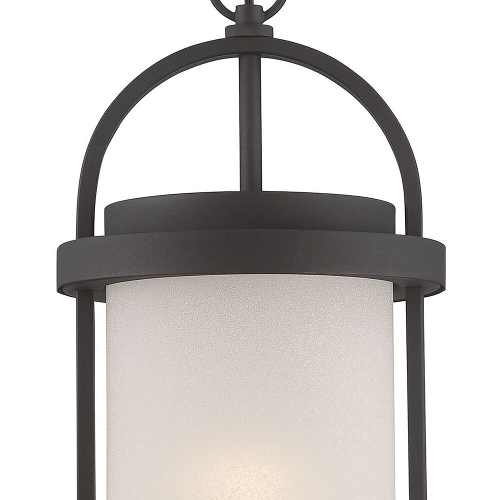 Nuvo Lighting Willis LED 9 Inch Textured Black And Antique White Outdoor Hanging Light