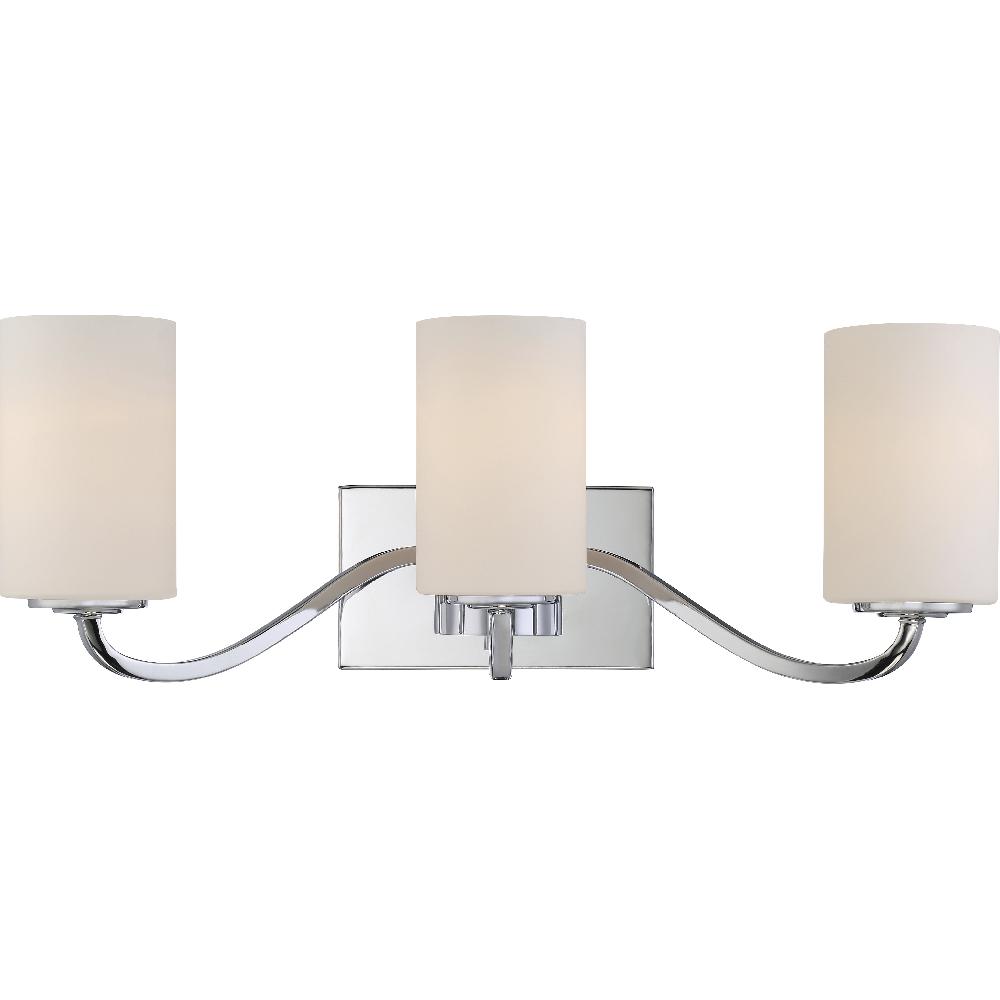 nuvo lighting Willow 3 Light 23 inch Polished Nickel Vanity Light Wall Light