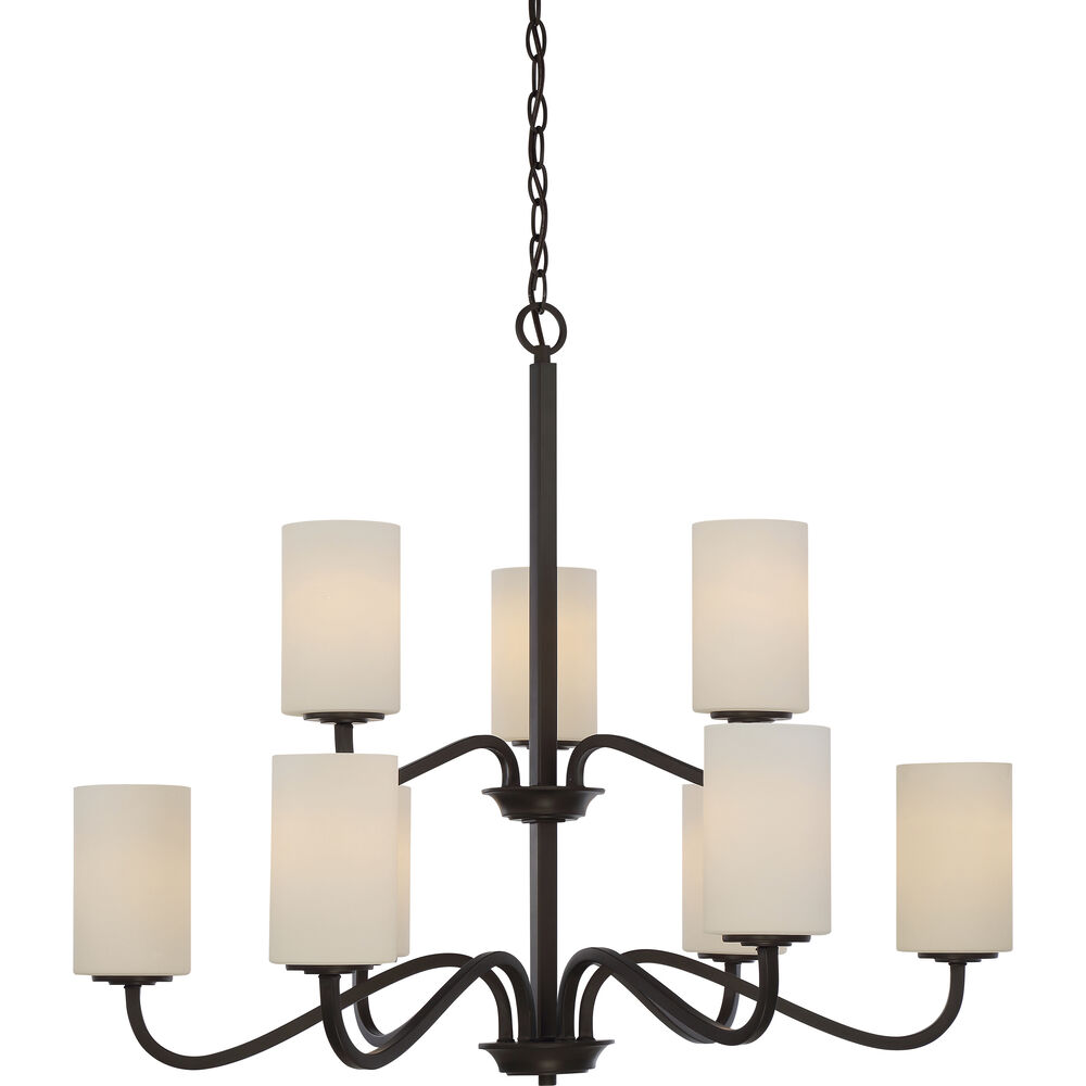 Nuvo Lighting Willow 9 Light 32 Inch Forest Bronze Chandelier Ceiling Light