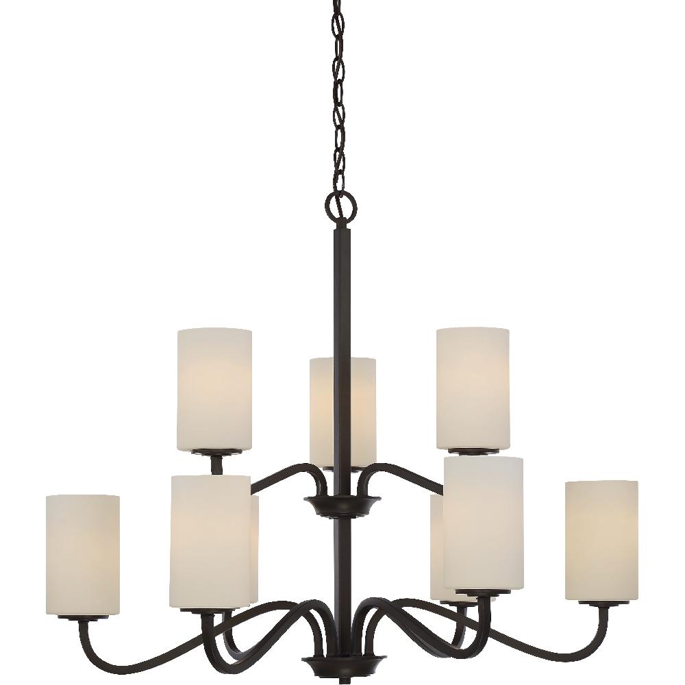 nuvo lighting Willow 9 Light 32 inch Forest Bronze Chandelier Ceiling Light