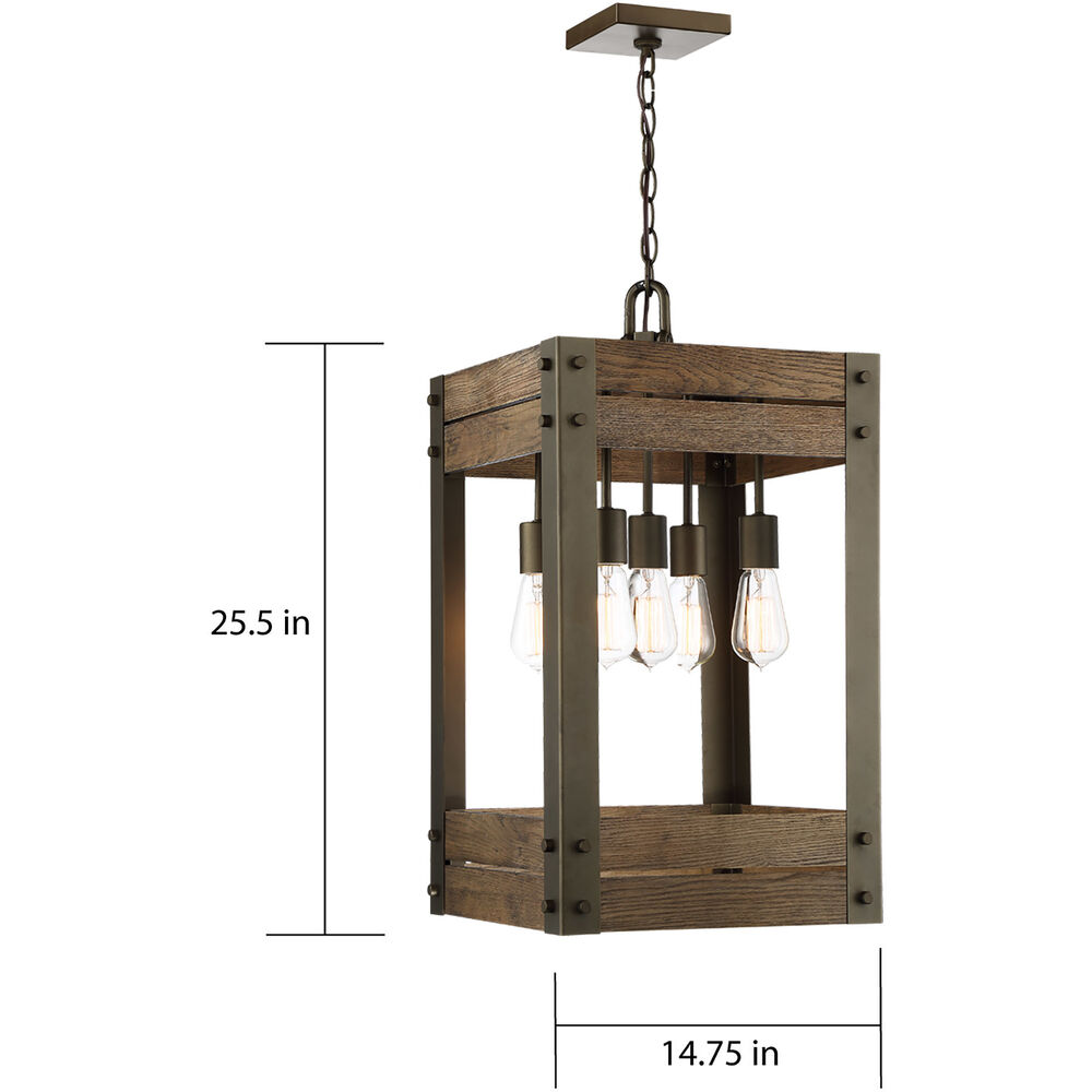 Nuvo Lighting Winchester 5 Light 14.75 Inch Bronze Pendant Ceiling Light