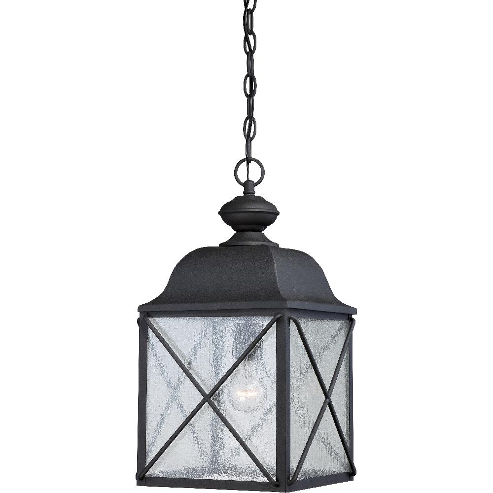 nuvo lighting Wingate 1 Light 10 inch Textured Black Outdoor Hanging Lantern