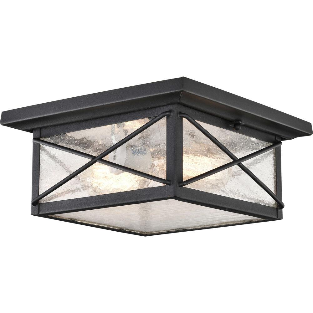 Nuvo Lighting Wingate 2 Light 11 Inch Textured Black Outdoor Flush Mount