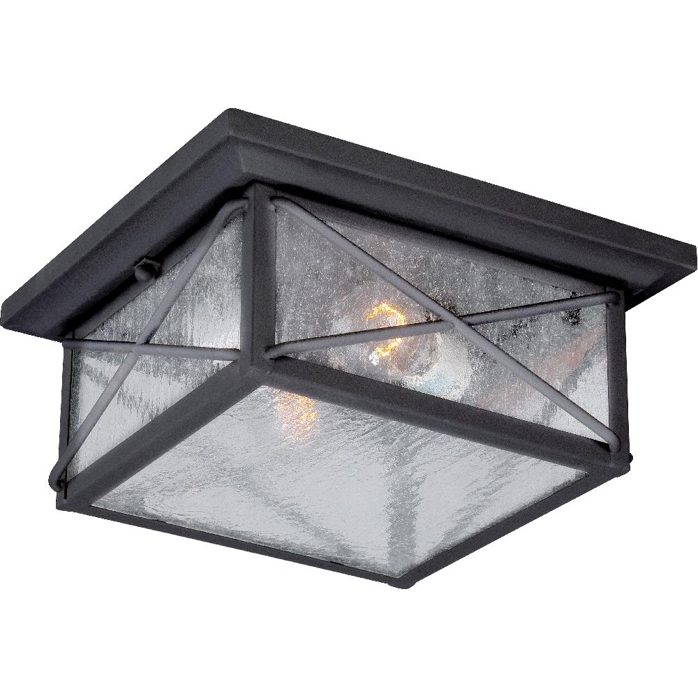 nuvo lighting Wingate 2 Light 11 inch Textured Black Outdoor Flush Mount