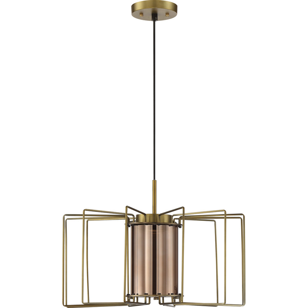 Nuvo Lighting Wired LED 19.81 Inch Vintage Brass Pendant Ceiling Light