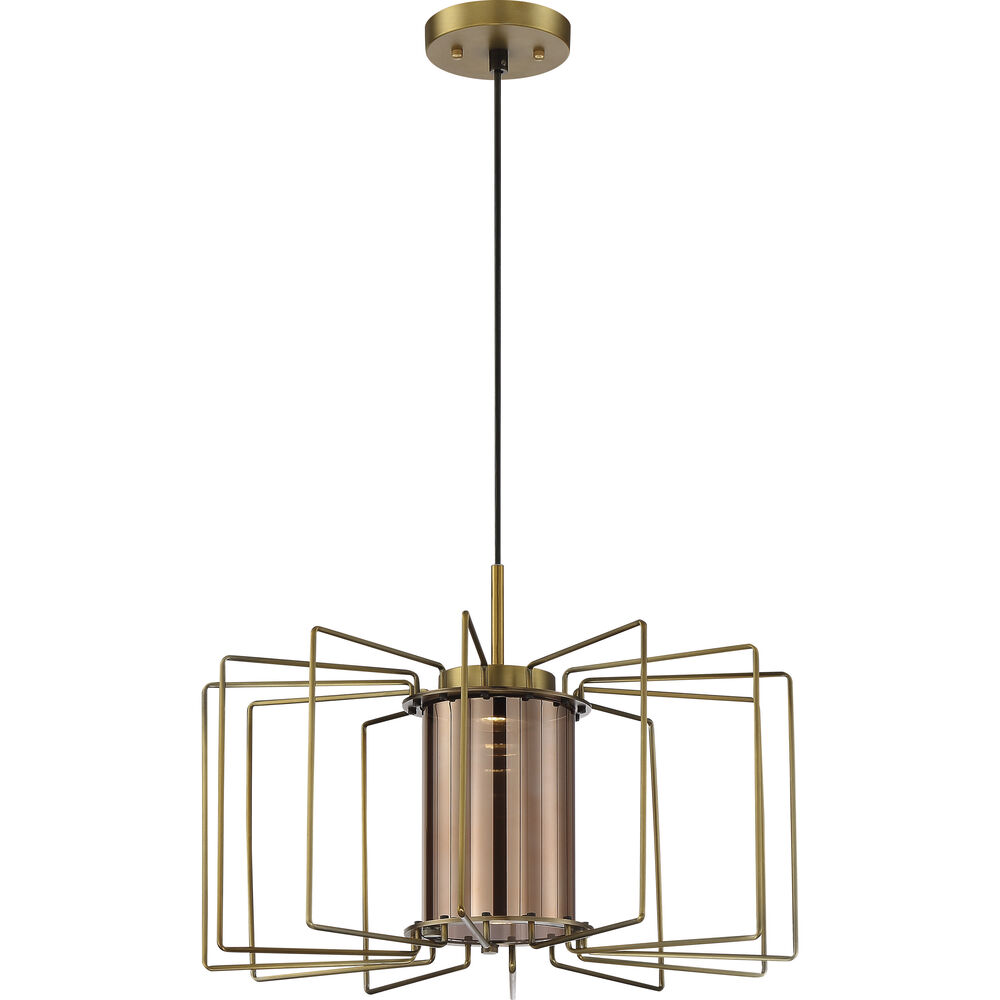 Nuvo Lighting Wired LED 19.81 Inch Vintage Brass Pendant Ceiling Light