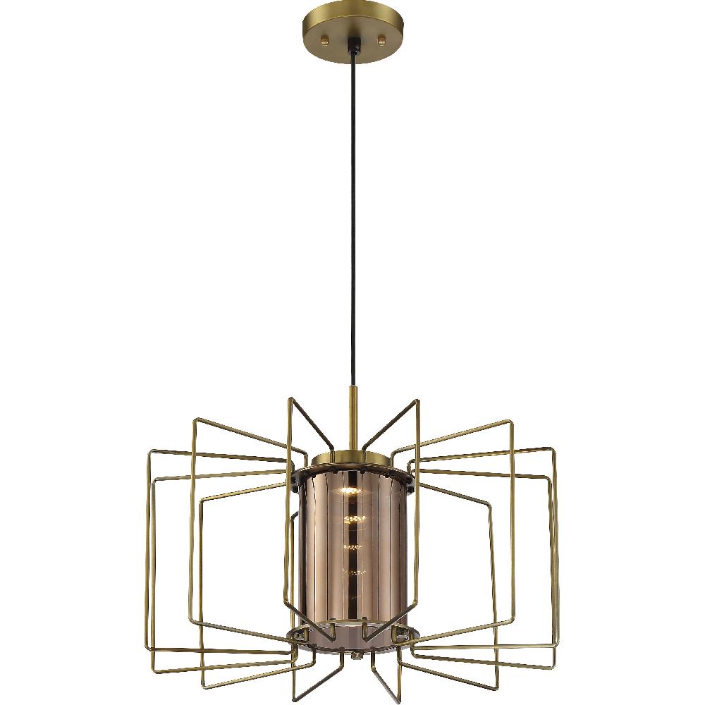 nuvo lighting Wired LED 19.81 inch Vintage Brass Pendant Ceiling Light