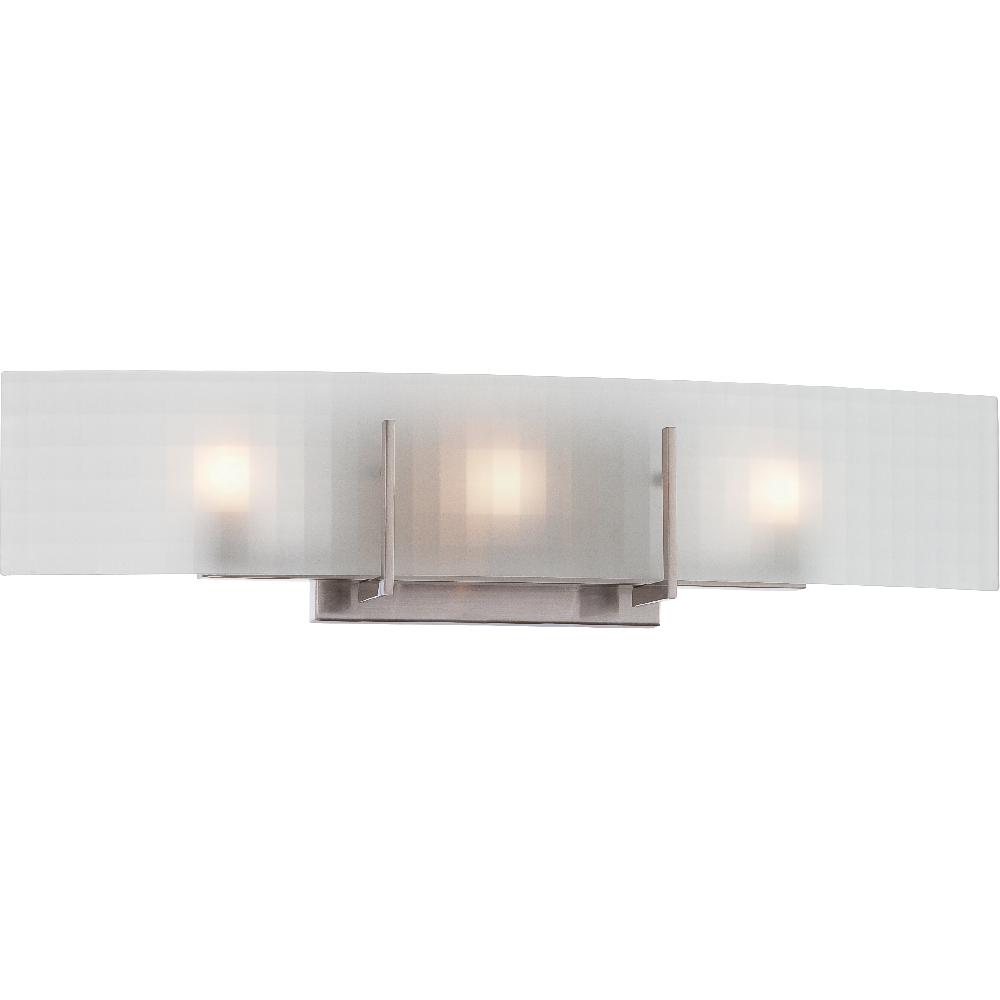 nuvo lighting Yogi 3 Light 24 inch Brushed Nickel Vanity Light Wall Light