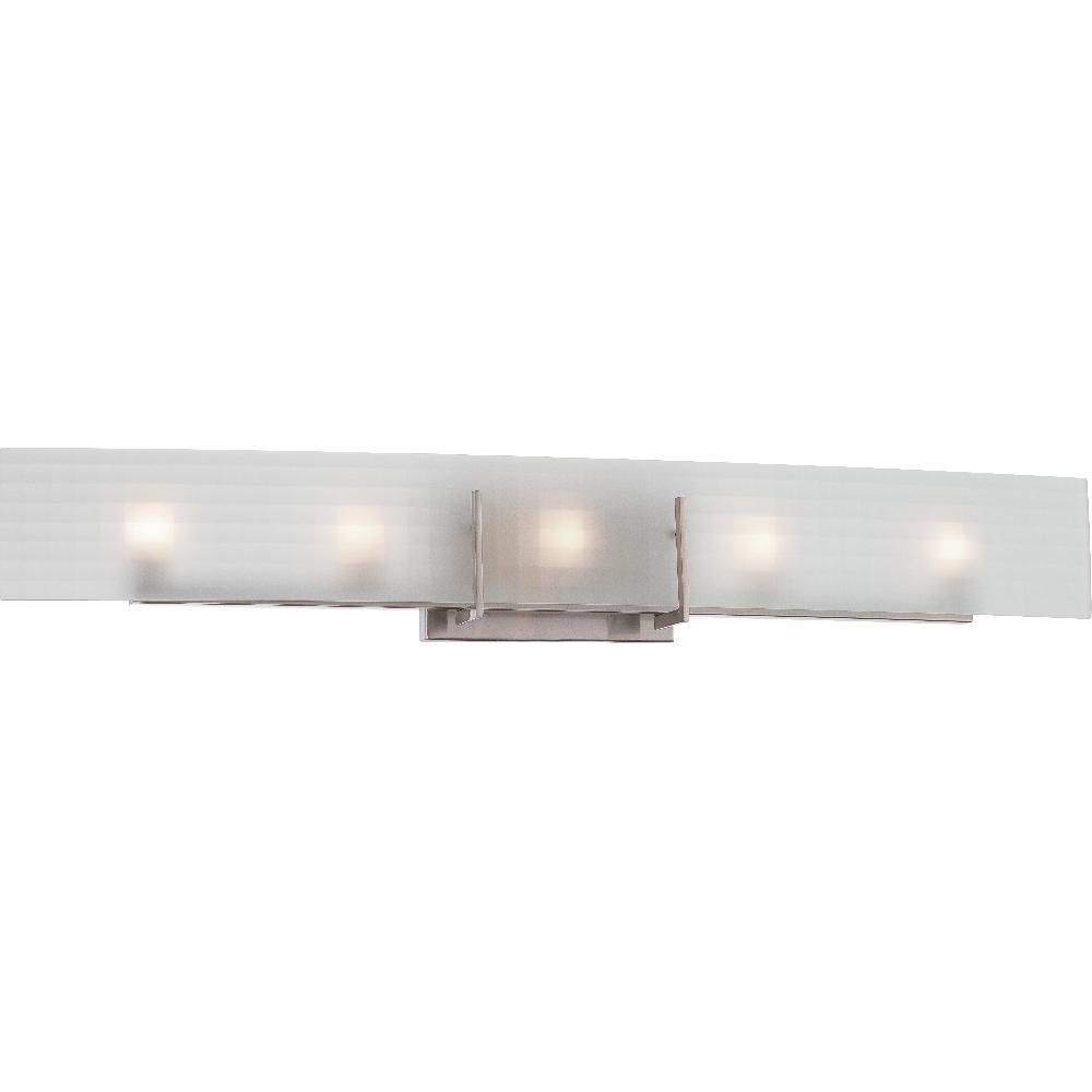 nuvo lighting Yogi 5 Light 36 inch Brushed Nickel Vanity Light Wall Light