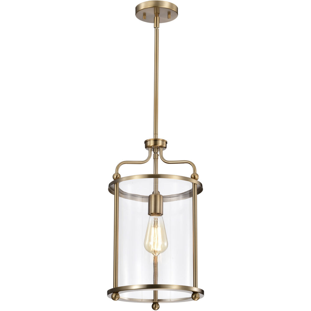 Nuvo Lighting Yorktown 1 Light 10 Inch Burnished Brass Pendant Ceiling Light