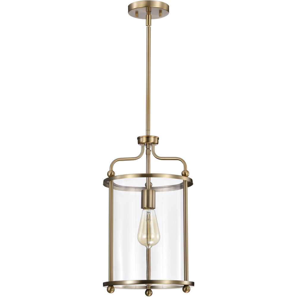Nuvo Lighting Yorktown 1 Light 10 Inch Burnished Brass Pendant Ceiling Light