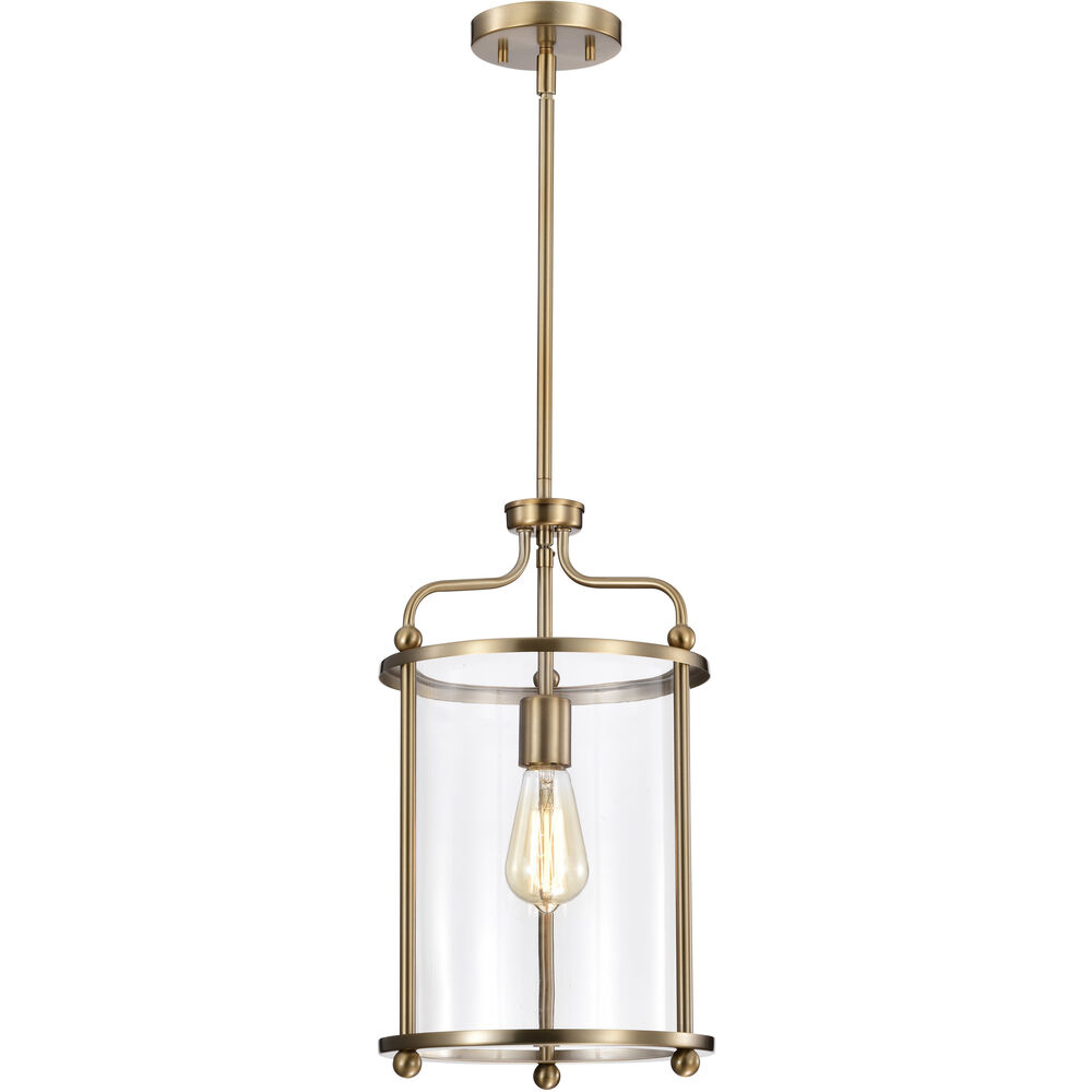 Nuvo Lighting Yorktown 1 Light 10 Inch Burnished Brass Pendant Ceiling Light