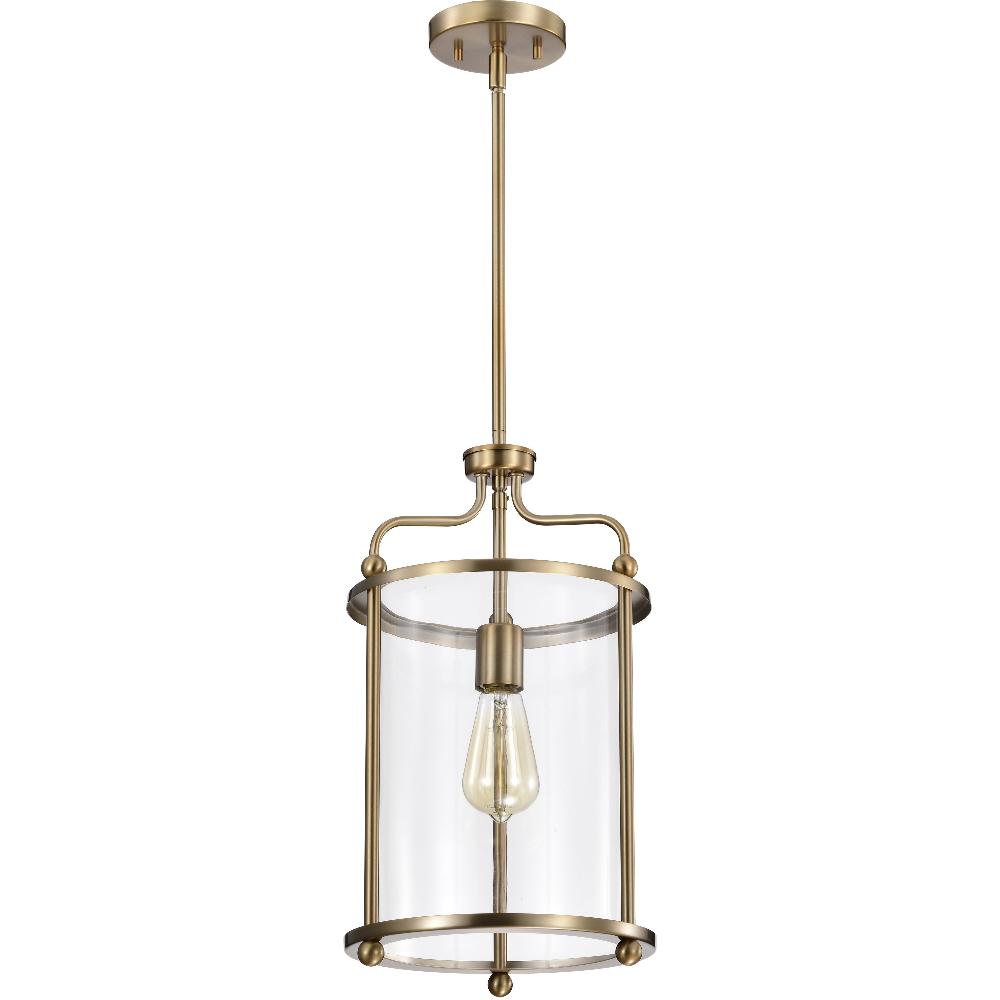 nuvo lighting Yorktown 1 Light 10 inch Burnished Brass Pendant Ceiling Light