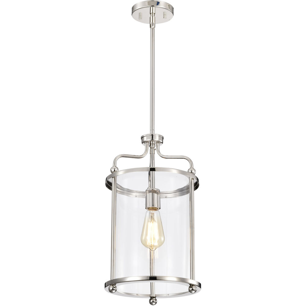 Nuvo Lighting Yorktown 1 Light 10 Inch Polished Nickel Pendant Ceiling Light