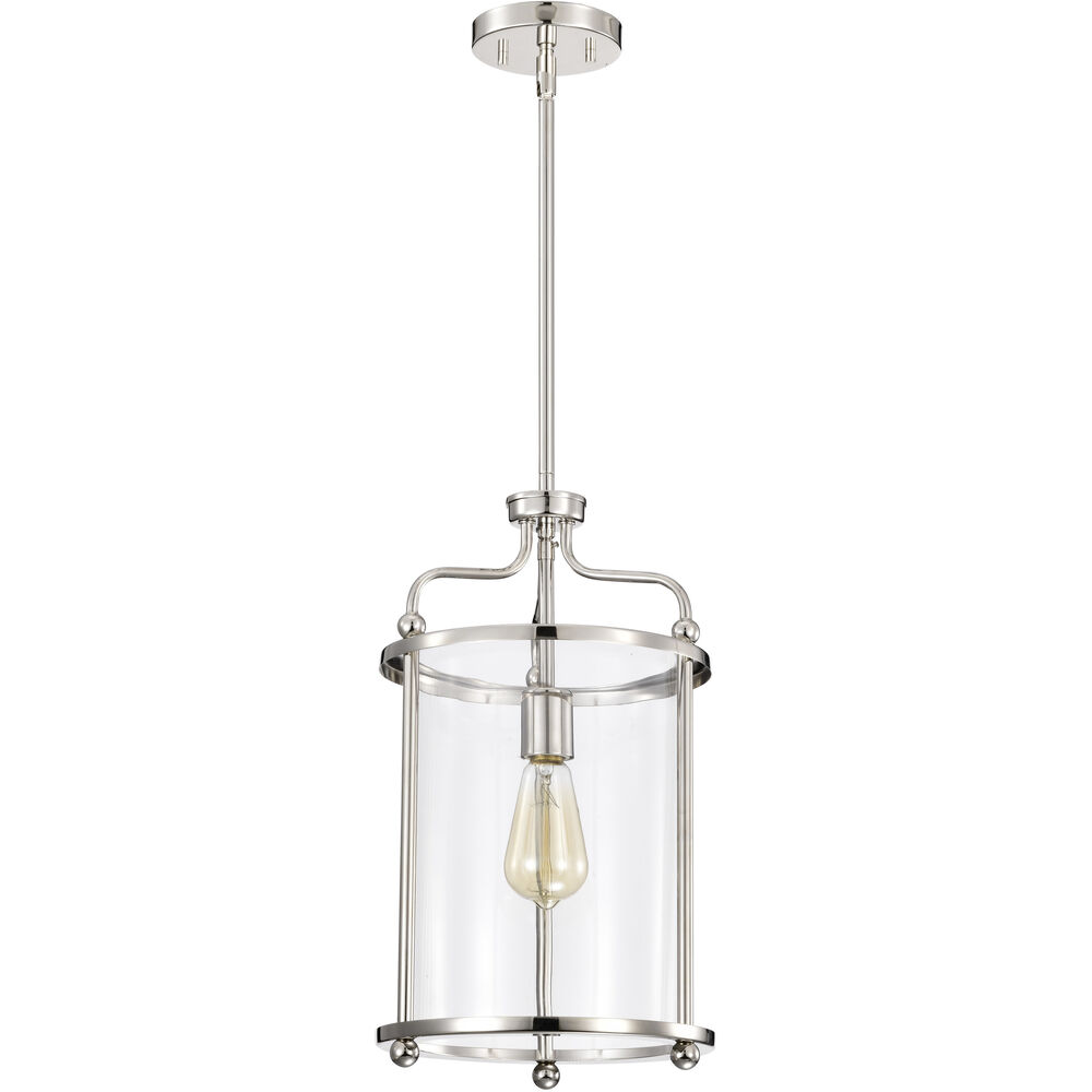 Nuvo Lighting Yorktown 1 Light 10 Inch Polished Nickel Pendant Ceiling Light