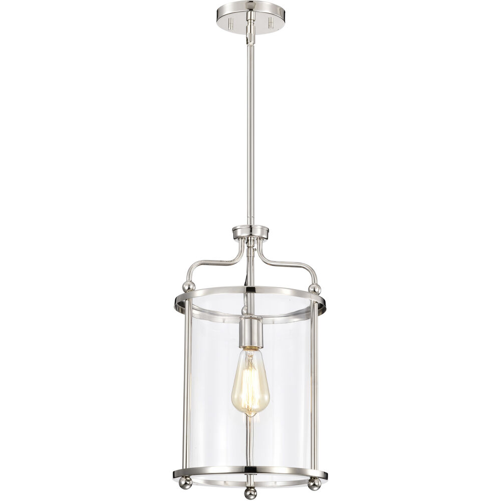 Nuvo Lighting Yorktown 1 Light 10 Inch Polished Nickel Pendant Ceiling Light