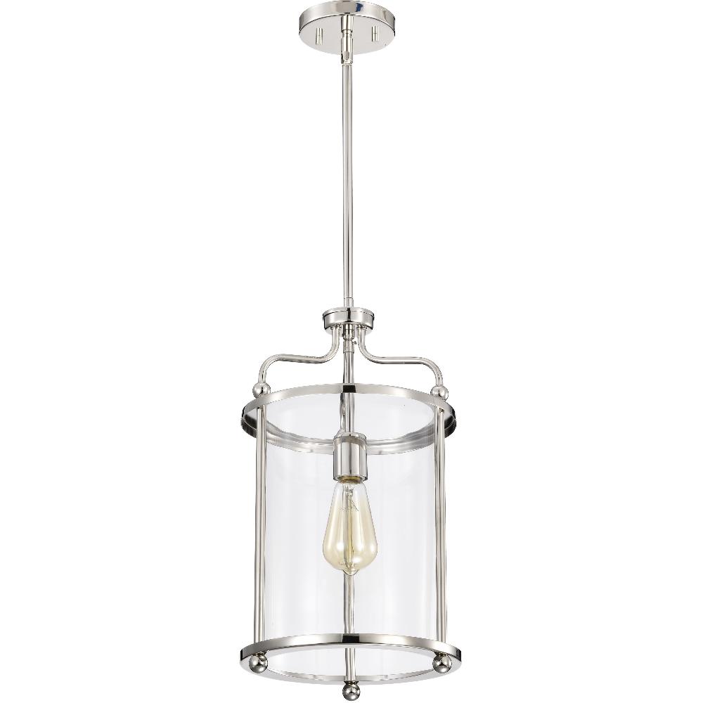 nuvo lighting Yorktown 1 Light 10 inch Polished Nickel Pendant Ceiling Light