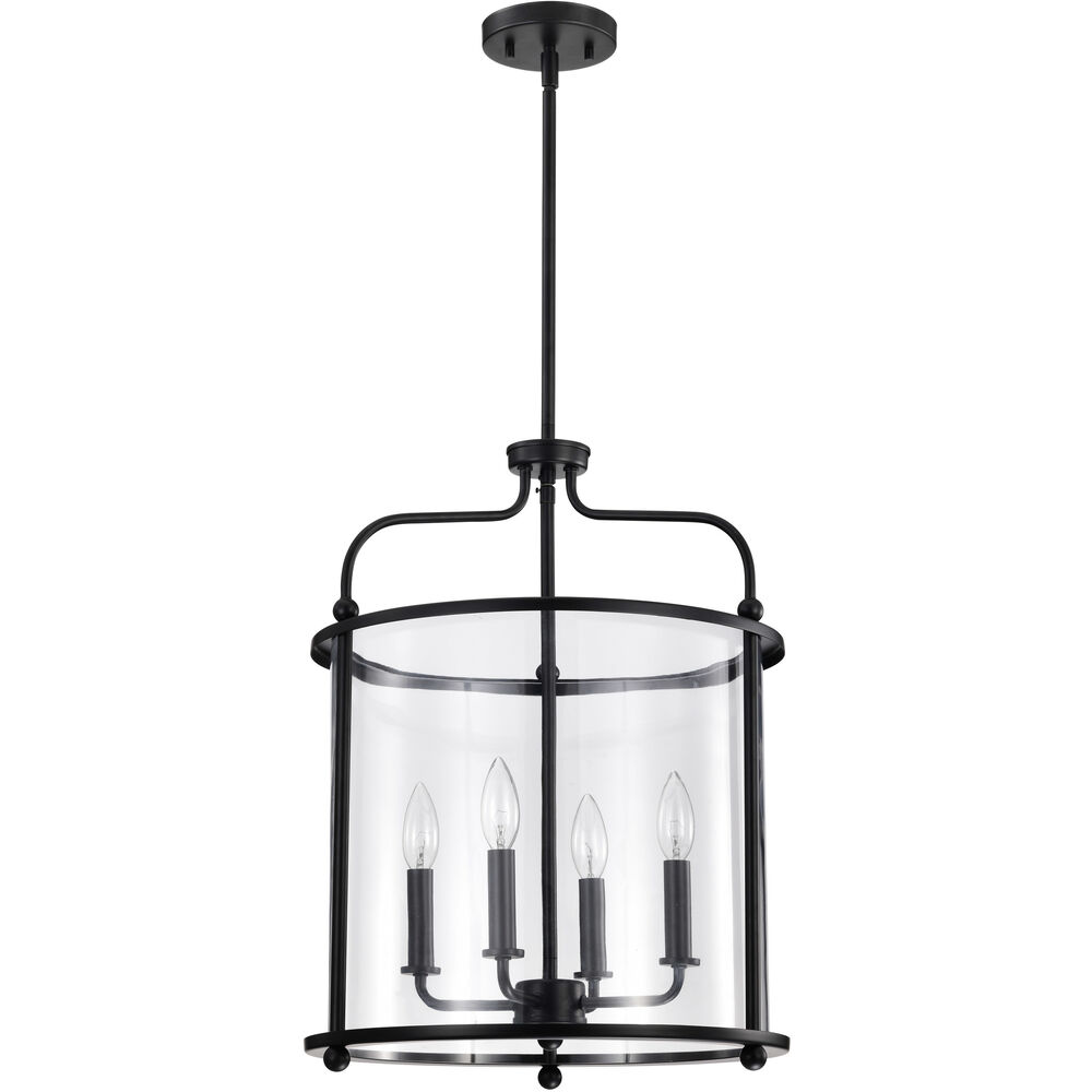 Nuvo Lighting Yorktown 4 Light 16 Inch Matte Black Pendant Ceiling Light