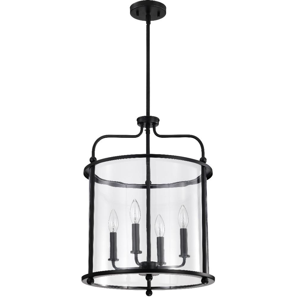 nuvo lighting Yorktown 4 Light 16 inch Matte Black Pendant Ceiling Light