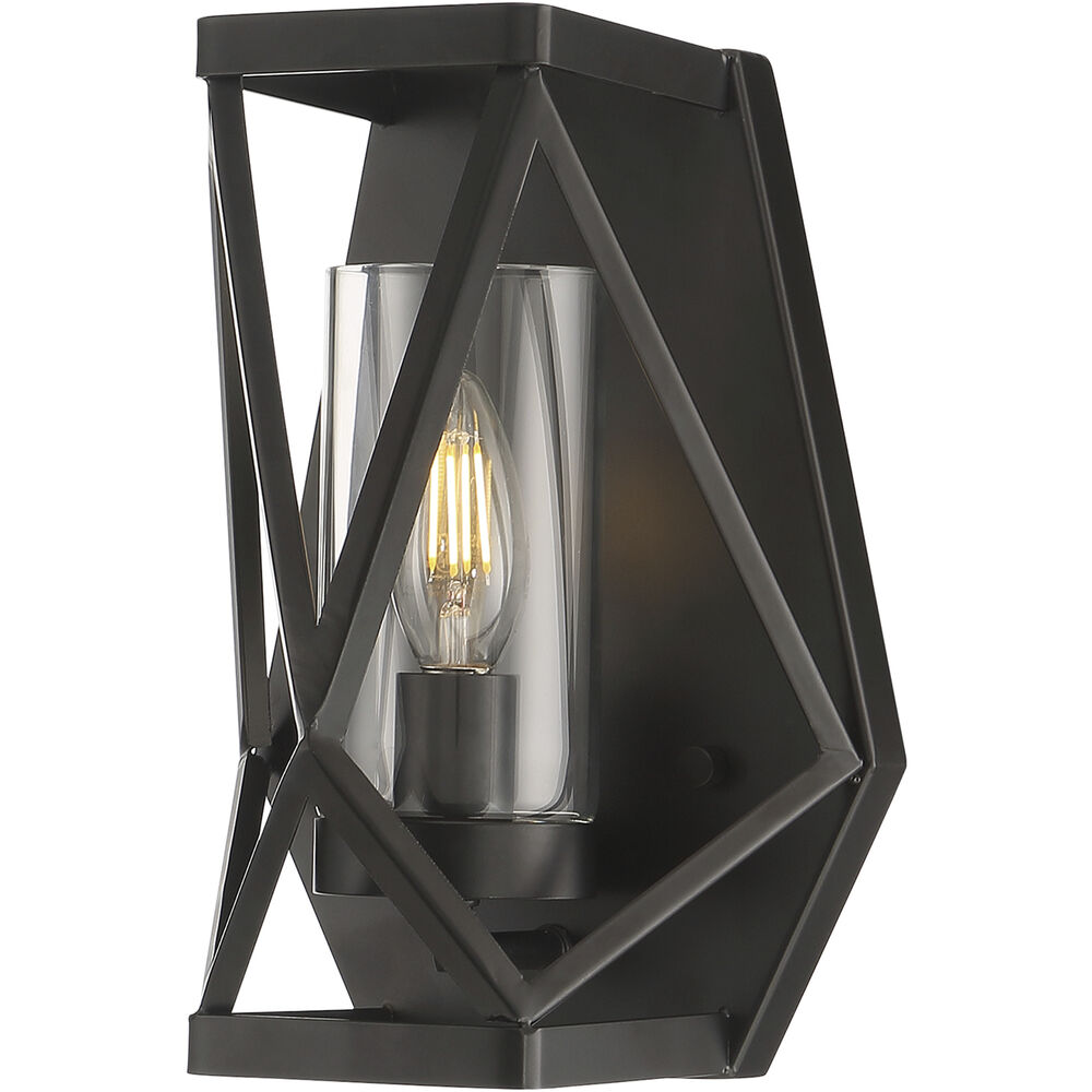 Nuvo Lighting Zemi 1 Light 7 Inch Black Vanity Light Wall Light