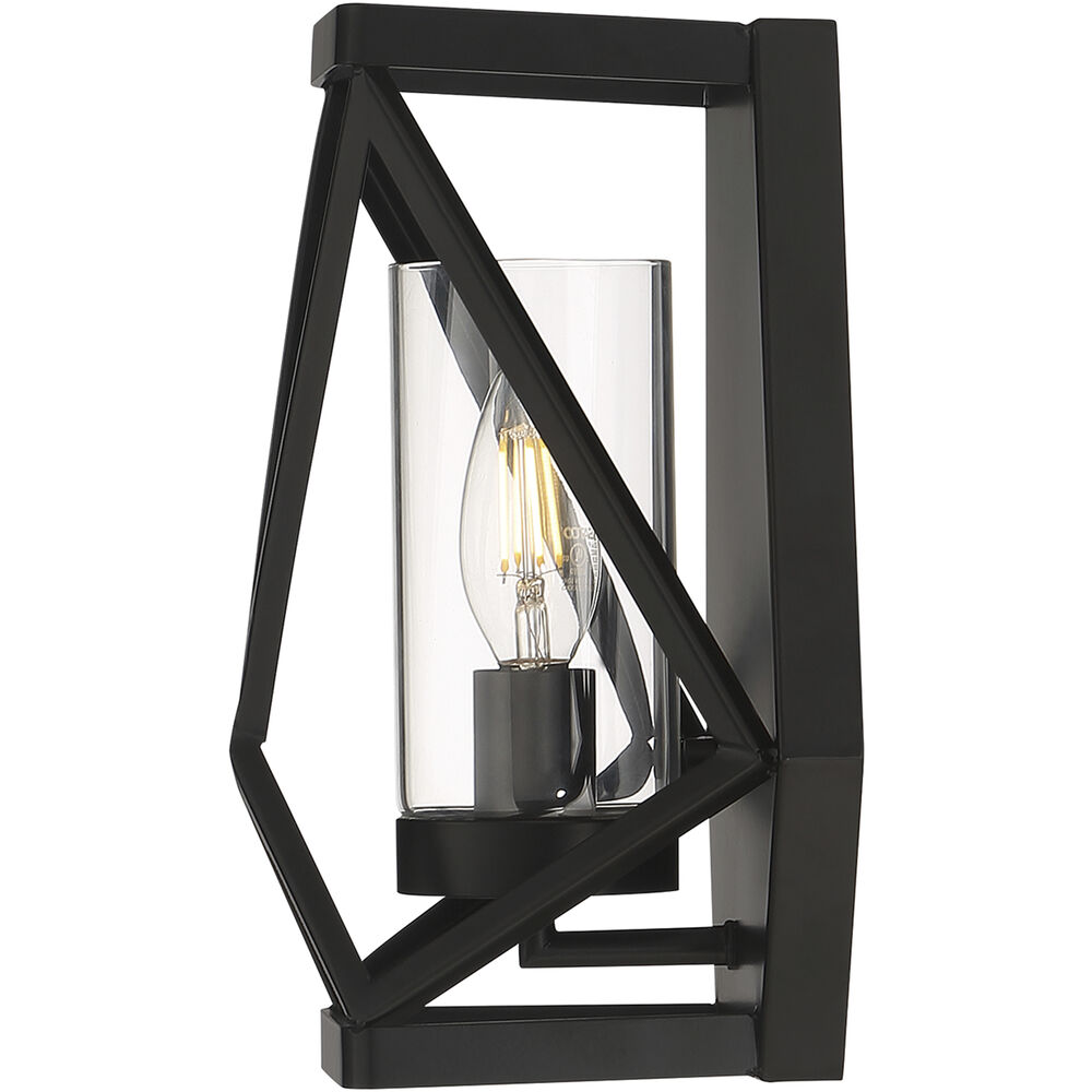 Nuvo Lighting Zemi 1 Light 7 Inch Black Vanity Light Wall Light