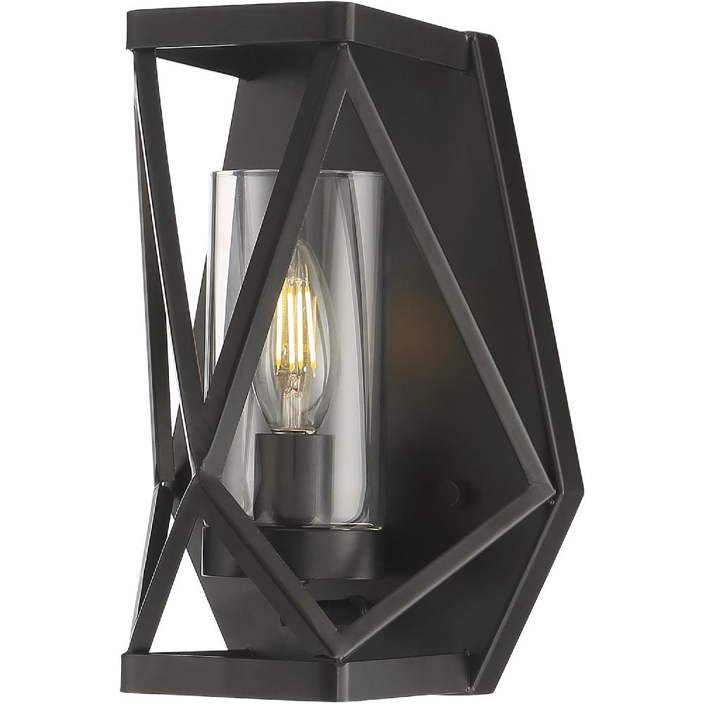 nuvo lighting Zemi 1 Light 7 inch Black Vanity Light Wall Light