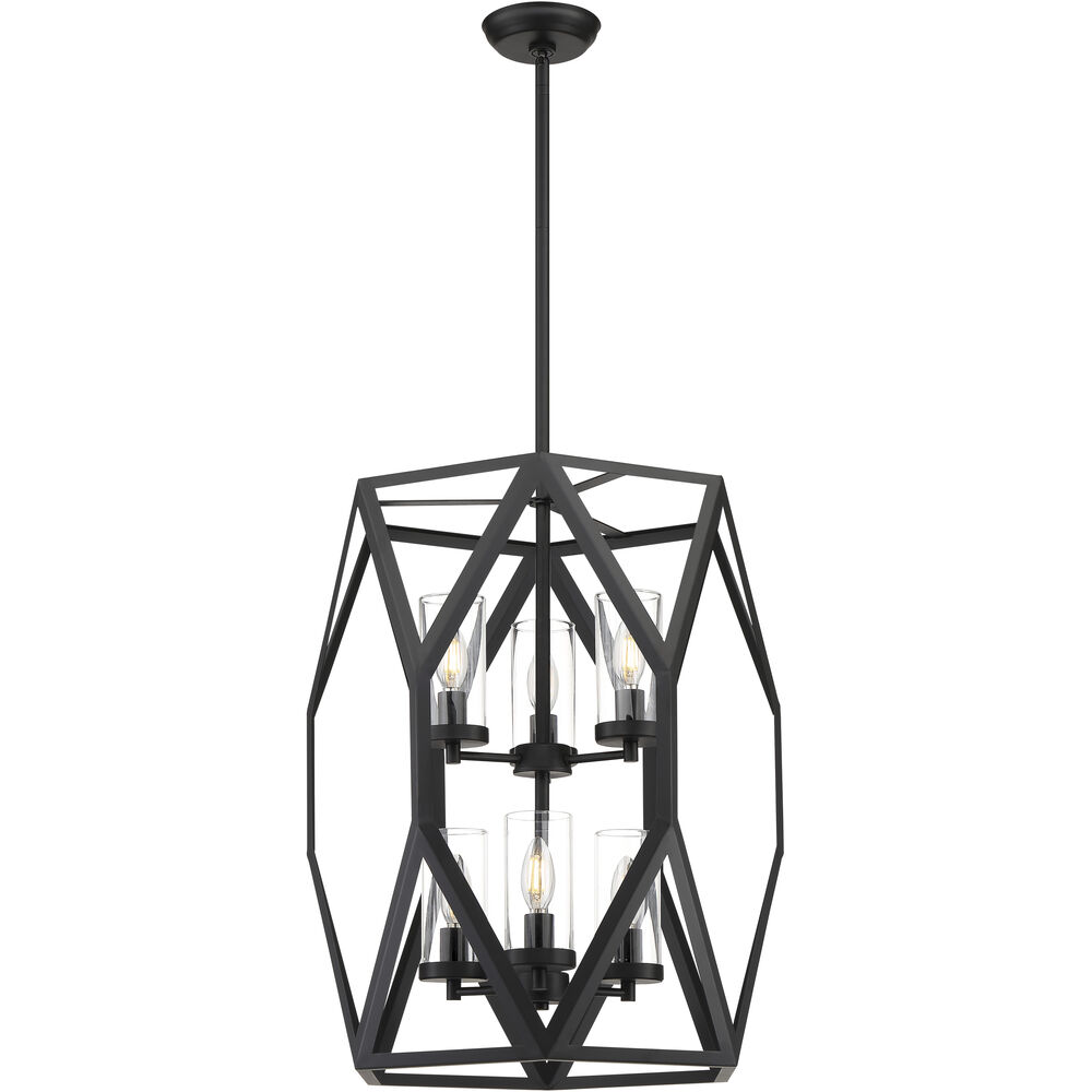 Nuvo Lighting Zemi 6 Light 20 Inch Black Pendant Ceiling Light