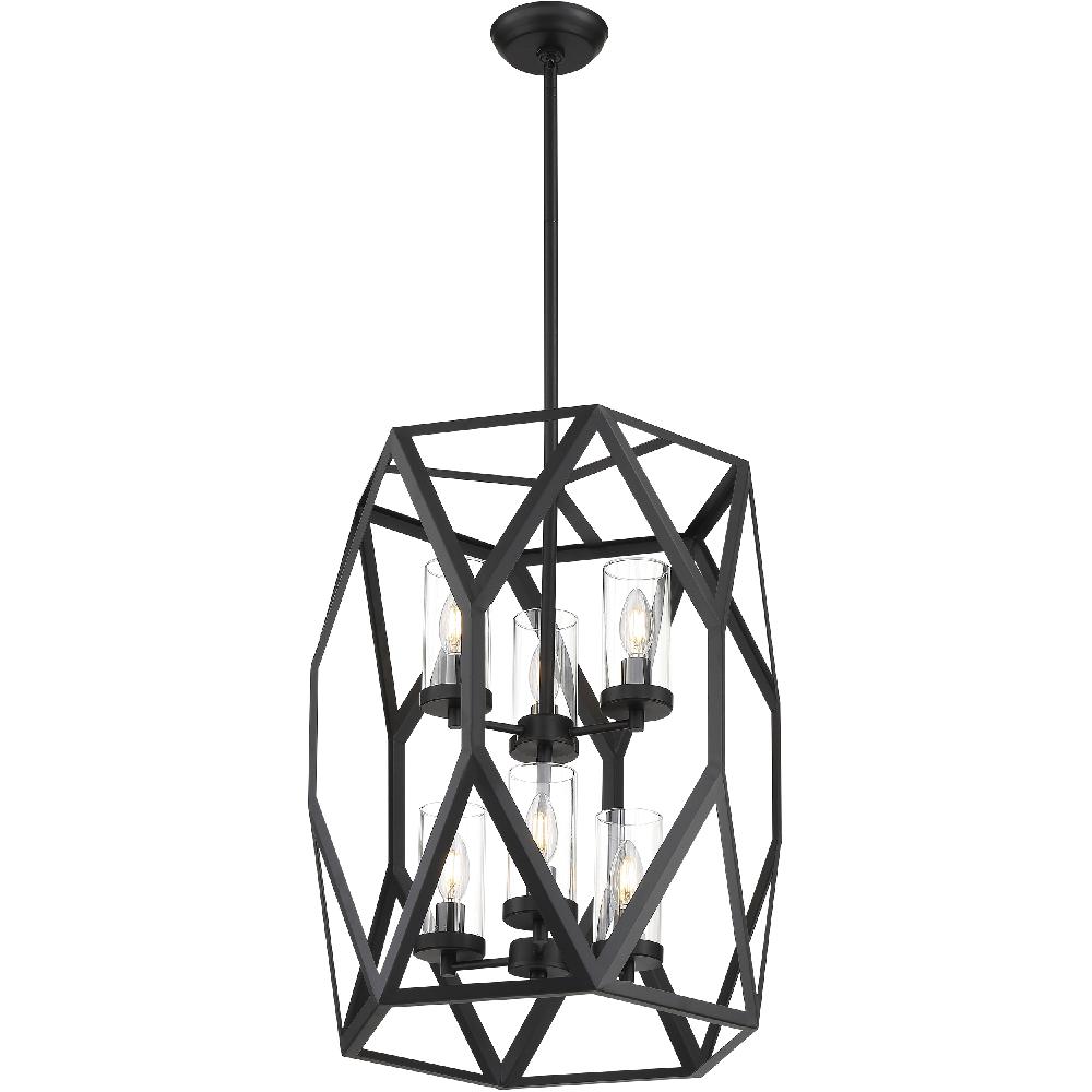 nuvo lighting Zemi 6 Light 20 inch Black Pendant Ceiling Light