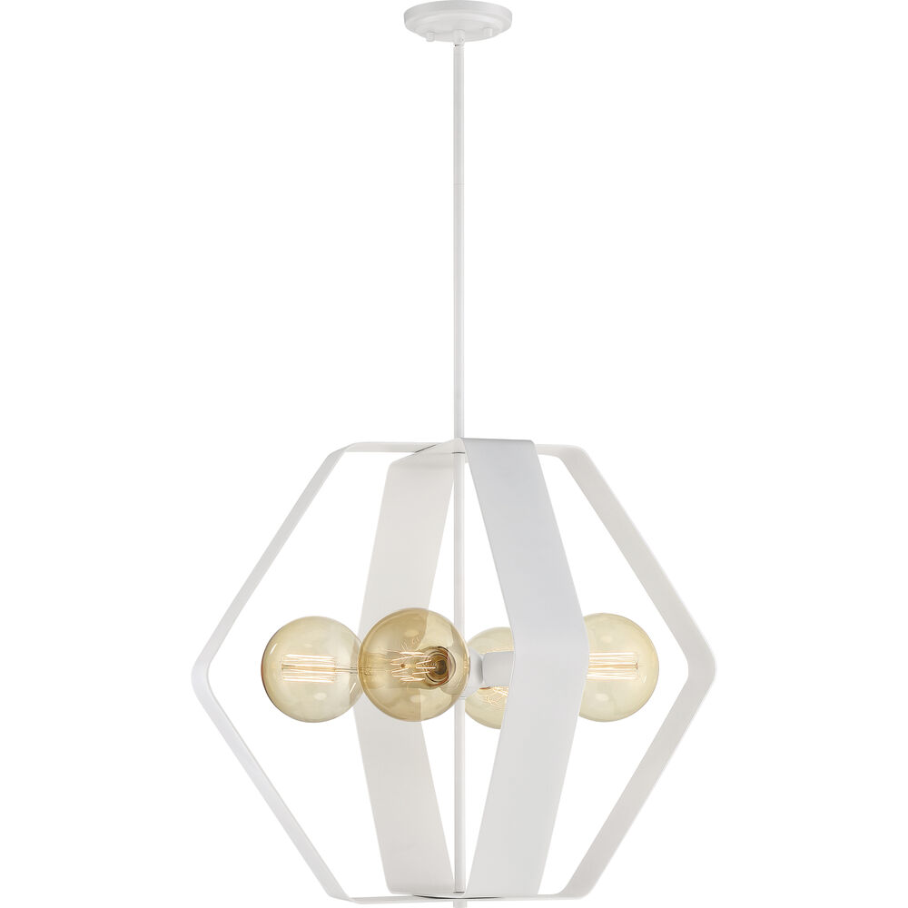 Nuvo Lighting Zen 4 Light 24 Inch White Pendant Ceiling Light