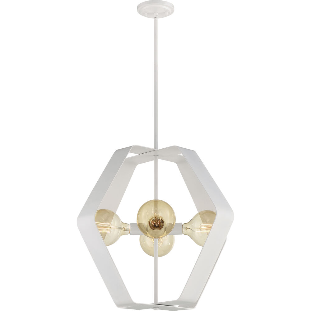 Nuvo Lighting Zen 4 Light 24 Inch White Pendant Ceiling Light