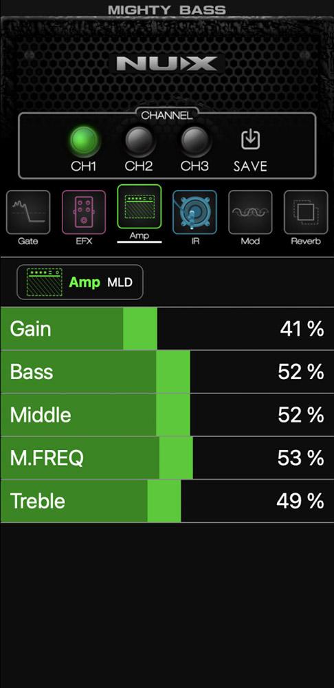 Nux Mighty Bass 50 BT Modeling Bass Amp With IR