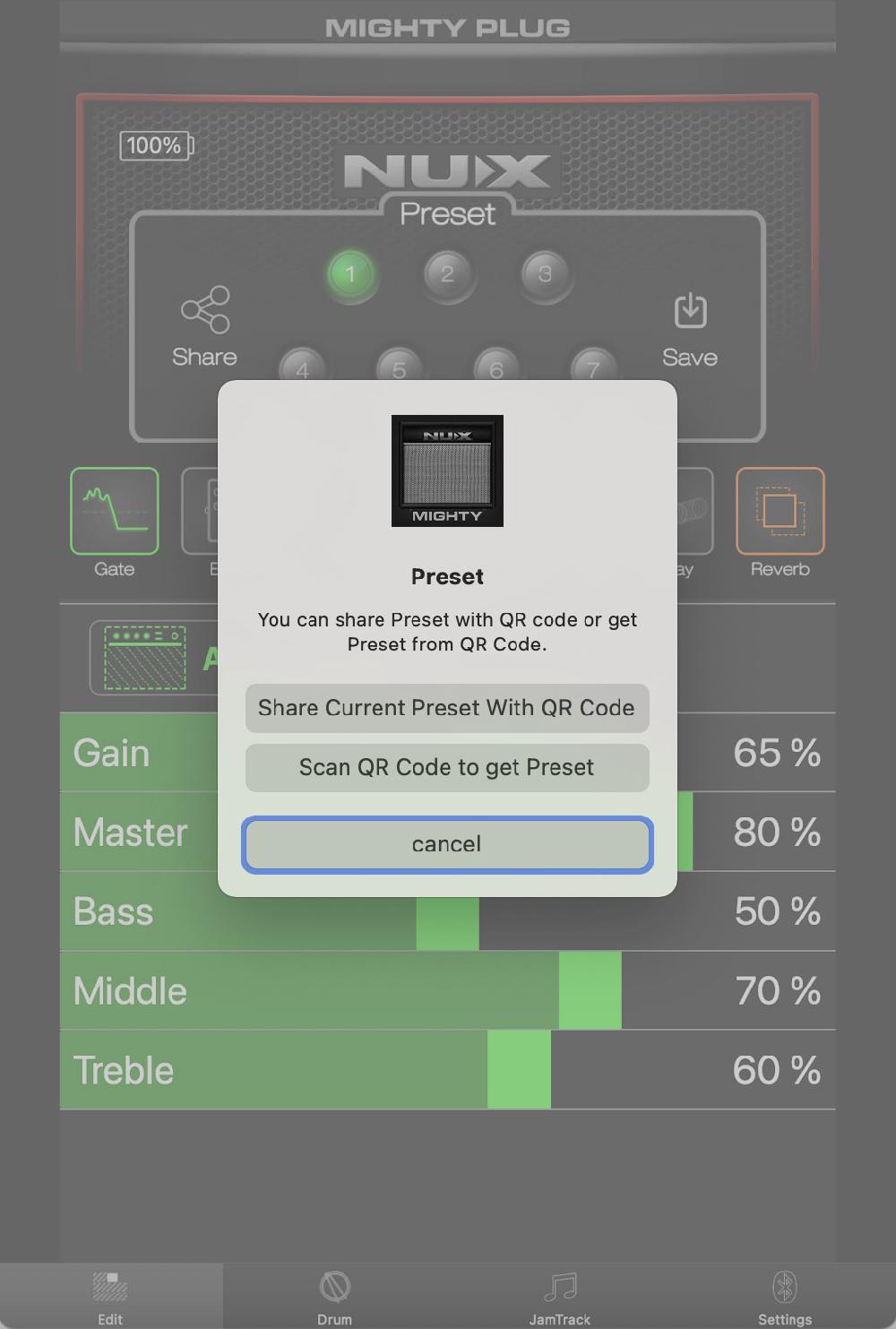Nux Mighty Plug Remote Modeling Amplug