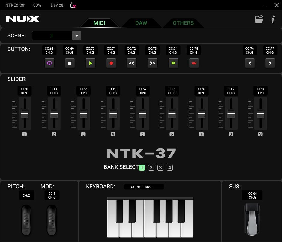 Nux NTK-37 MIDI Keyboard Controller