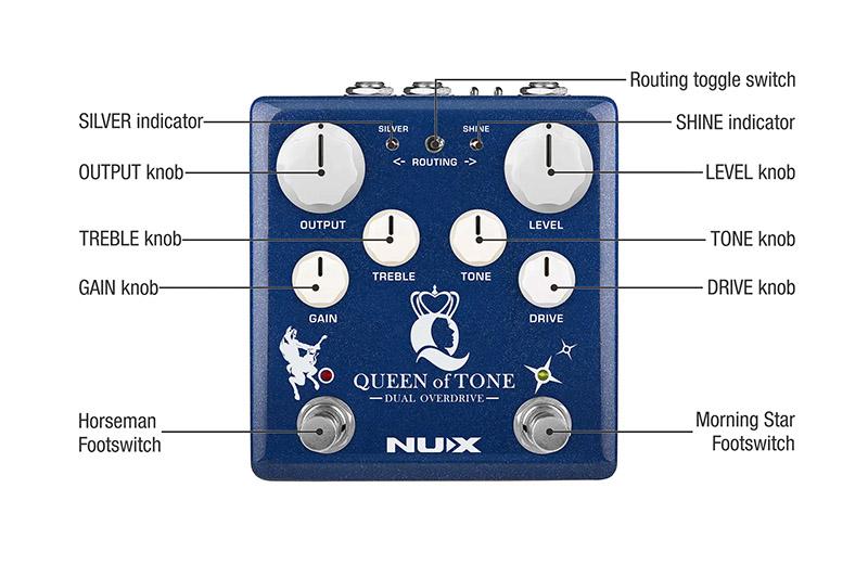 Nux Queen Of Tone Dual Overdrive In A Stompbox