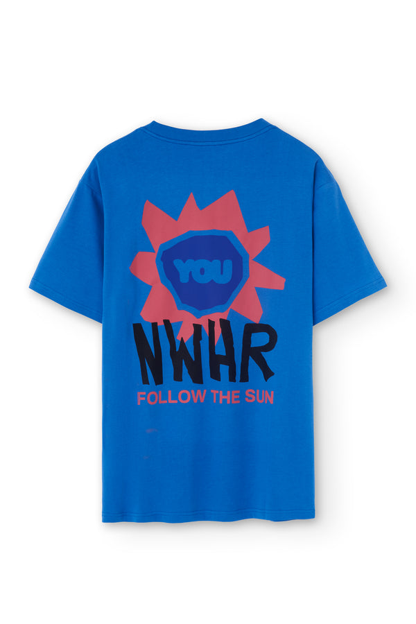 nwhr T-shirt follow the sun blue